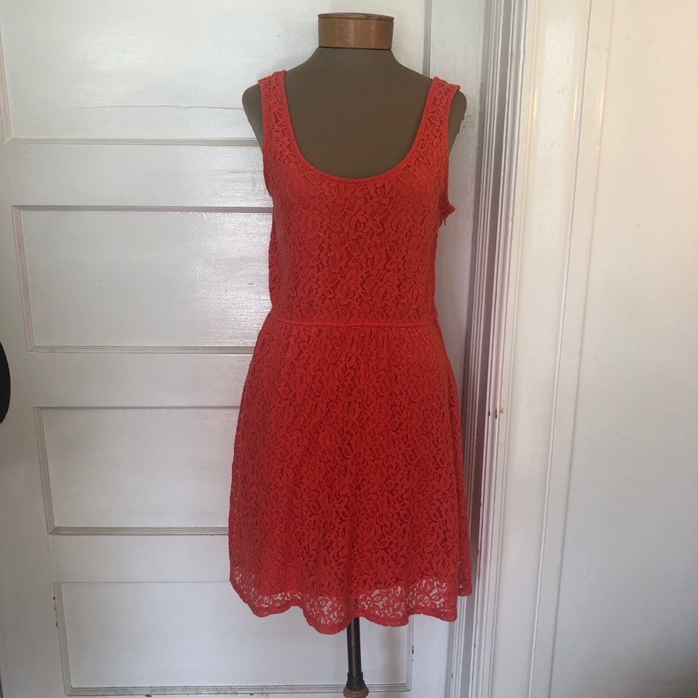 Mossimo Coral Lace Dress